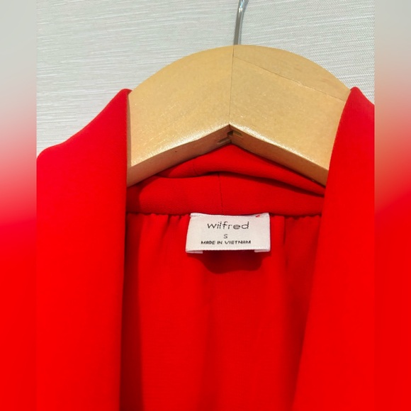 Wilfred Aritzia Sabine Faux Wrap Mini Dress Red - Picture 3 of 6